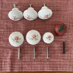 imaneイマン 陶器 引き出し取っ手 ローズ