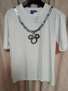 ミッキー型 ネックレス風 プリント Tシャツ