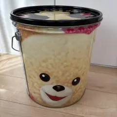 F a Fa クマの顔デザインの金属製缶