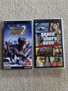 PSP グランド・セフト・オート リバティーシティ モンハン2nd 2本セット
