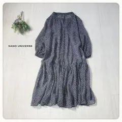 ♢【ペチコート付】ナノユニバース ハートプリントシアーワンピース 932
