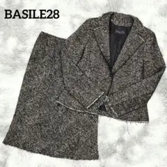 MC039/ BASILE28 ツイード セットアップ スーツ シルク混 42