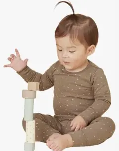 Modal ウルトラソフト パジャマセット　Brown Dot 3-4Y 新品