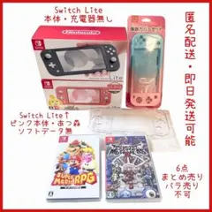 【美品】Nintendo Switch Lite2台まとめ売り・ソフト２本セット