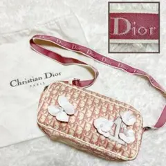 Dior ✨ディオール ピンク リボン ハニカム柄 トロッター ショルダーバッグ