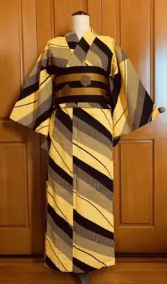 JK ジュンココシノ　黒×芥子色の浴衣コーディネート　花火大会夏祭り秋祭り文化祭 JK ジュンココシノ 黒×芥子色の浴衣コーディネート 花火大会夏