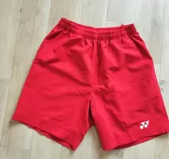 【極美品】ヨネックス レッド ハーフパンツ　メンズ　S