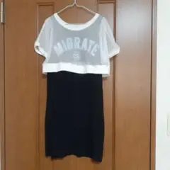 140MIGRATE メッシュトップス付きワンピース