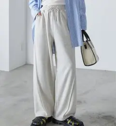 forksy スウェット切り替えカーブパンツ