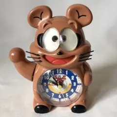 こどもチャレンジ ポコ 目覚まし時計 平成レトロ キャラクター たぬき 置時計