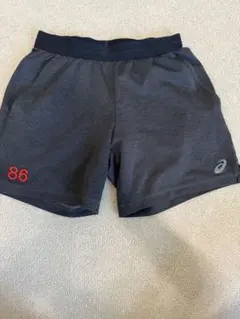 ASICS ハーフパンツ 86 ダークグレー
