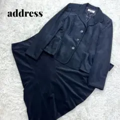 東京スタイル address スーツ ジャケット スカート セットアップ 黒 M