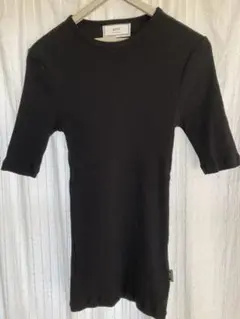 ami alexandre mattiussi ブラック フィット Tシャツ