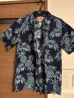 RJC アロハシャツ S ネイビー パイナップル柄