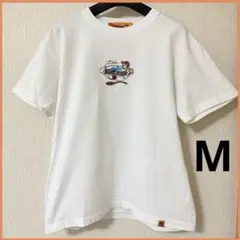LEFT ALONE レフトアローン 刺繍 Tシャツ M 白
