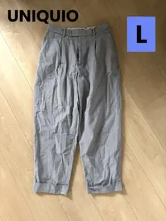 UNIQLO 千鳥柄　グレー　パンツ　 L