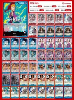 特価！ワンピースカード　赤青マルコ構築済みデッキ！