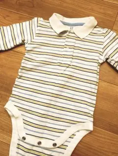 GAP ストライプ 長袖ポロシャツ 60