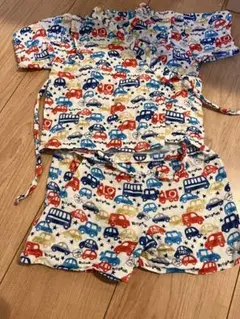 ベビー　甚平　80 美品　数回着用　車柄