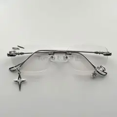 star piarced sunglassピアスサングラス リムレスメガネ