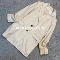 【匿名配送】MERCURYDUO 麻　リネン混　テーラードジャケット　ベージュ