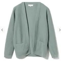 BEAMS ニット セーター カーディガン XL ワッフル アースカラー ミント