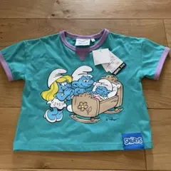 【新品未使用】しまむら　チマジロ　スマーフ　Tシャツ　90 新品