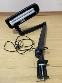 ツインバード デスクライト クランプ式 蛍光灯 ブラック