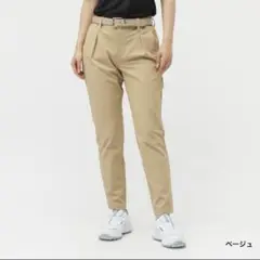 ティゴラ　遮熱UVカットミニヘリンボンクロップドパンツ