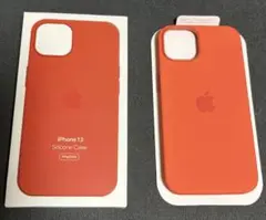新品未開封の純正iPhone 13 MagSafe シリコンケース オレンジ
