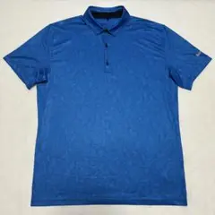 NIKE GOLF ナイキ　ゴルフ　青　カモフラ　ポロシャツ　メンズ　Lサイズ
