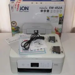 動作確認済　インク満タン　EPSON インクジェットプリンター　EW-452A