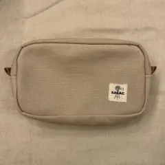 SAJAC ベージュ キャンバス ポーチ