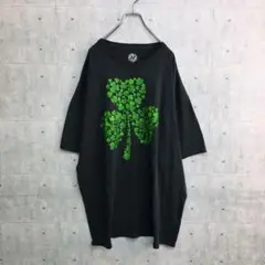 x0211 Tシャツ グレー 3XL クローバープリント