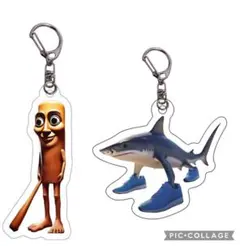 トントントンサフール アクリルキーホルダー 2点セット バットキャラとサメ 新品