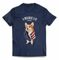 コーギー 犬 国旗 アメリカ 星条旗 半袖 Tシャツ メンズ レディース キッズ