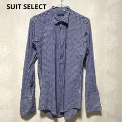 SUIT SELECT チェック柄 長袖シャツ S