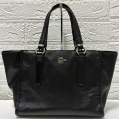 訳アリ◎お買い得COACH コーチ ハンドバッグ トートバッグ ブラック レザー