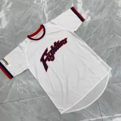 北海道日本ハムファイターズ ユニフォームシャツ 半袖 ホワイト Fサイズ ◯