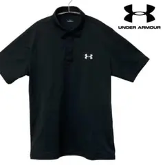 【超美品】UNDER ARMOUR アンダーアーマー　ポロシャツ　黒　白　L