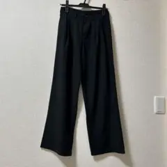 黒 ワイドパンツ スラックス