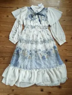 美品　axes femme アクシーズファム フラワーパネル　ワンピース