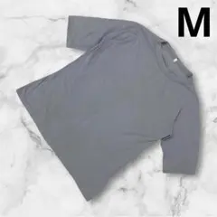 レディース　Tシャツ　半袖　丸首　シンプル　デザイン　グレー　Mサイズ