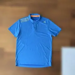 ☆美品☆アディダス　クライマチル　青色 ポロシャツ