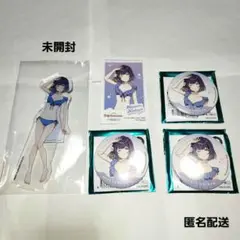 秦谷美鈴　アクスタ　缶バッジ　特典カード　スイパラ　海の家　コラボ　学マス　限定