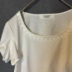 KOJI YANAGAWA STYLE ビーズ装飾 Tシャツ　東京スタイル