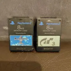 SONY PS2 8MBメモリーカード 2枚【動作OK】日本製