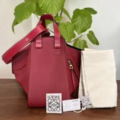 【美品】ロエベ ハンモック ミディアム ラズベリー
