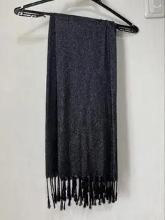 ストール 黒×シルバー