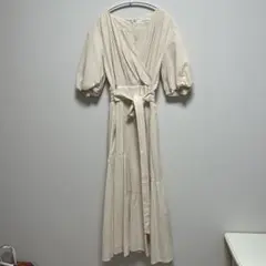 【ラグナムーン】バルーンスリーブカシュクールワンピース